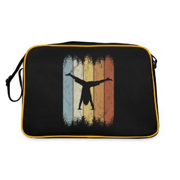 Rétro 80 cirque style handstand silhouette - Sac Retro - noir/or - Dos