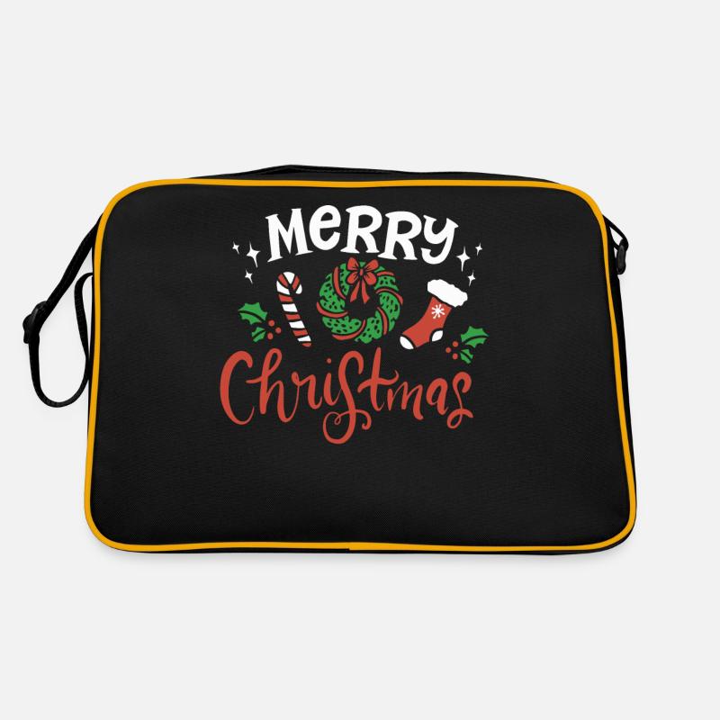 Frohe Weihnachten Retro Tasche