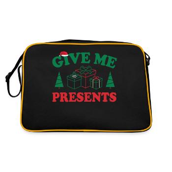Christmas - Retro Tasche - Schwarz/Gold - Hinten