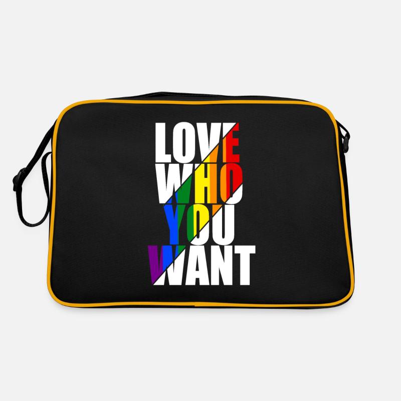 Gay Pride Gift - Retro Bag - black/gold
