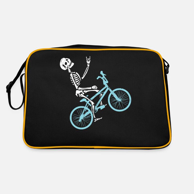 Conception de cadeau squelette de pilote BMX pour les fans de vélo Sac Retro