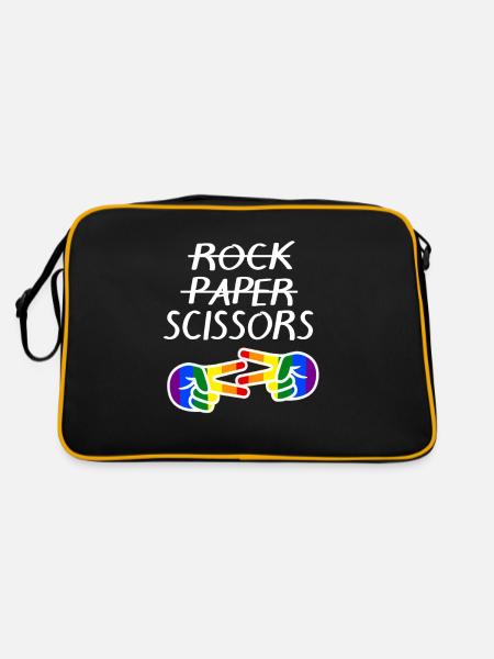 Cadeau Gay Pride - Sac Retro - noir/or - Dos