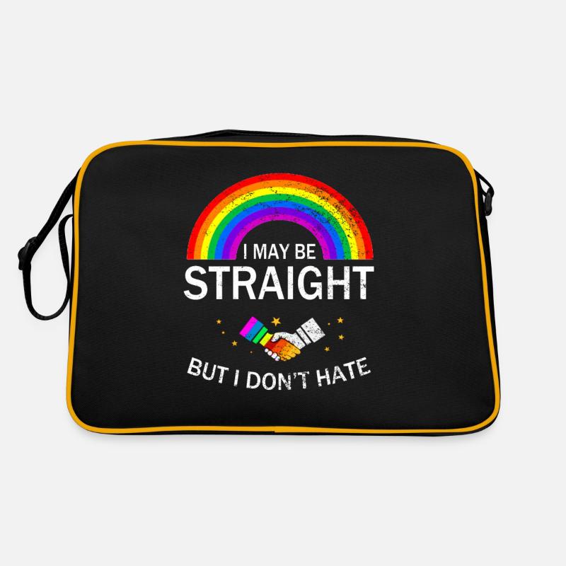 Gay Pride Geschenk - Retro Tasche - Schwarz/Gold