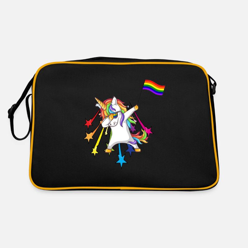Gay Pride Geschenk - Retro Tasche - Schwarz/Gold