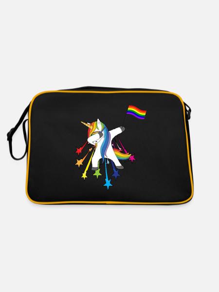 Cadeau Gay Pride - Sac Retro - noir/or