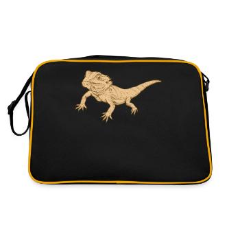 Bartagame - Retro Tasche - Schwarz/Gold - Hinten
