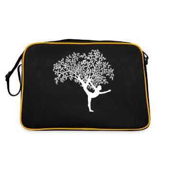 Femme arbre yoga - Sac Retro - noir/or - Dos