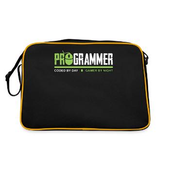 ProGrammer Gamer Programmer Nerd PC Gift - Retro Bag - black/gold - Back