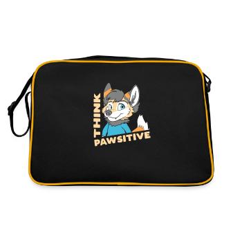 Think Pawsitive Furries Furry Fandom Fursuit Hugs - Retro Bag - black/gold - Back