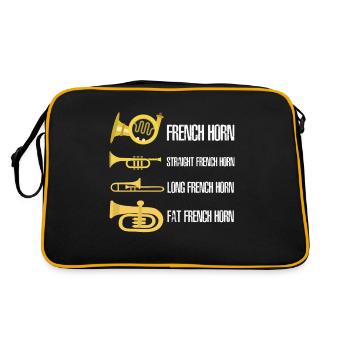 Arten von Blechbläsern Trompete Musiker - Retro Tasche - Schwarz/Gold - Hinten