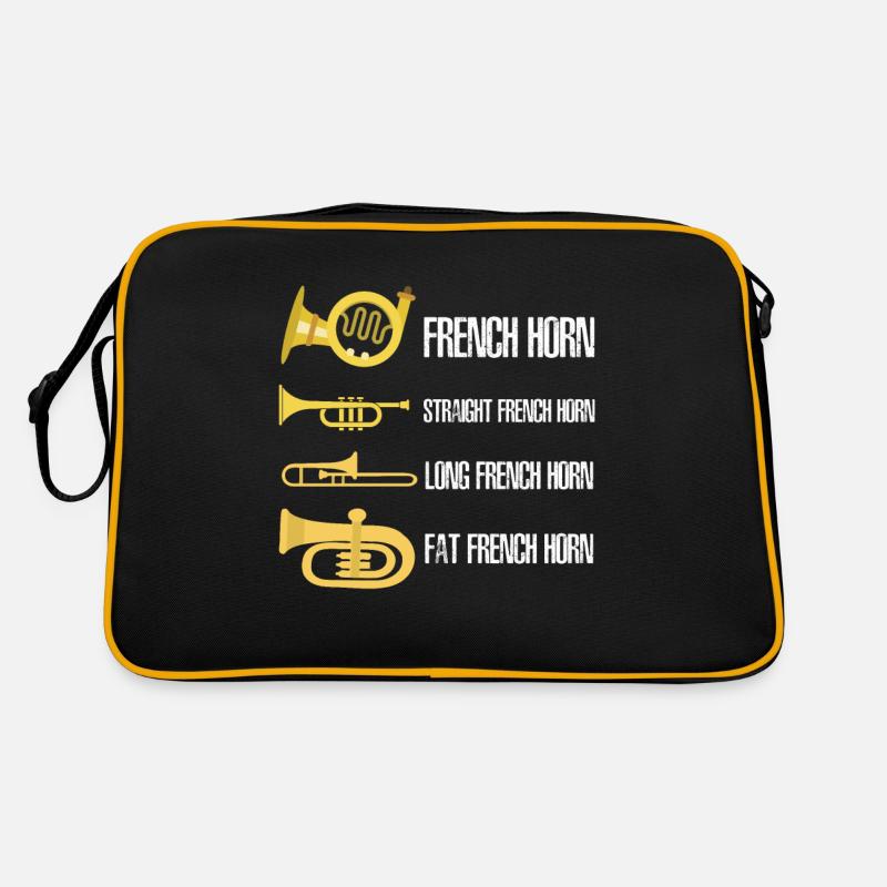 Arten von Blechbläsern Trompete Musiker - Retro Tasche - Schwarz/Gold