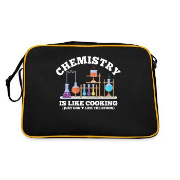 Naturalist Humor Chemistry is like cooking - Retro Bag - black/gold - Back