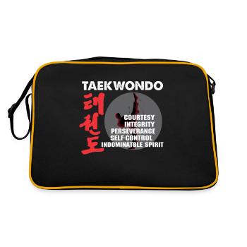 Taekwondo enseigner les arts martiaux Tae kwon do - Sac Retro - noir/or - Dos