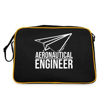 Aeronautical Engineer Paper Airplane T-Shirt - Retro Bag - black/gold - Back