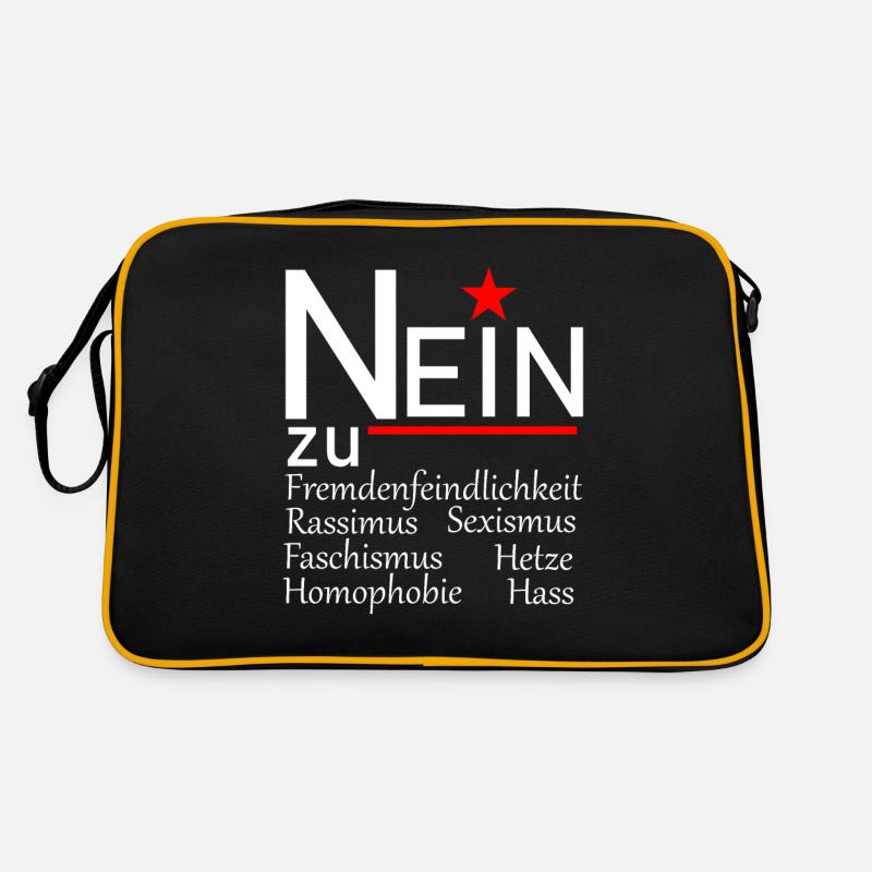 gegen Hass und Hetze Retro Tasche