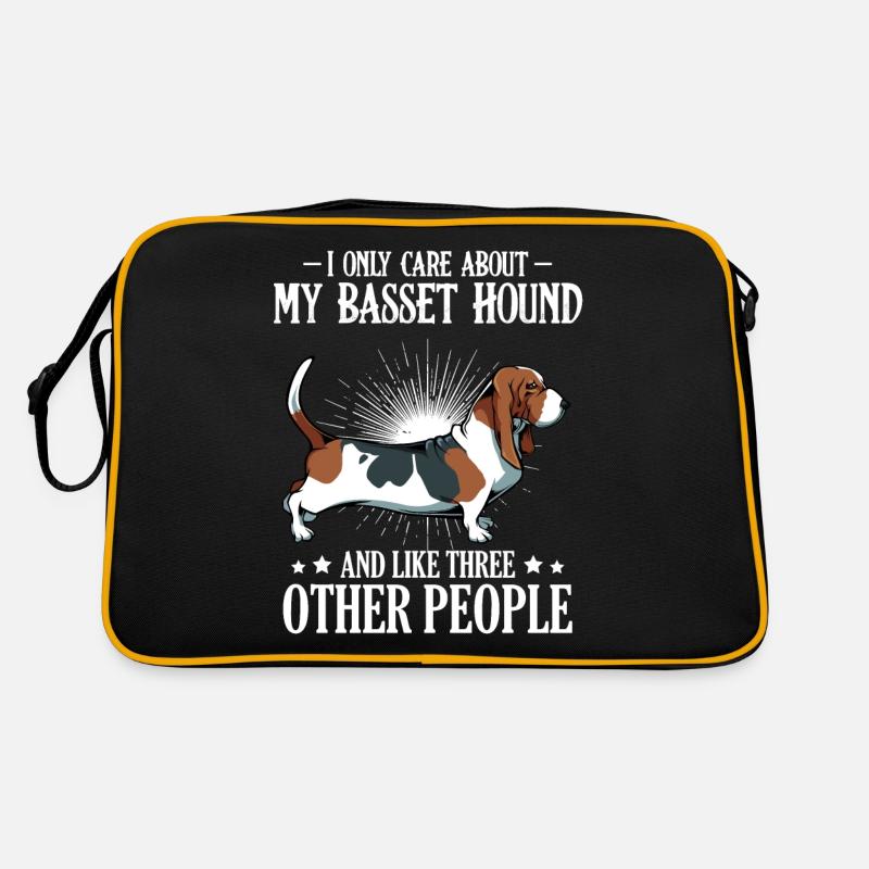 Basset Hound - Retro Bag - black/gold