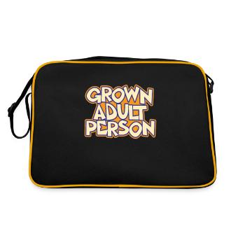 Citation d’une personne adulte adulte - Sac Retro - noir/or - Dos
