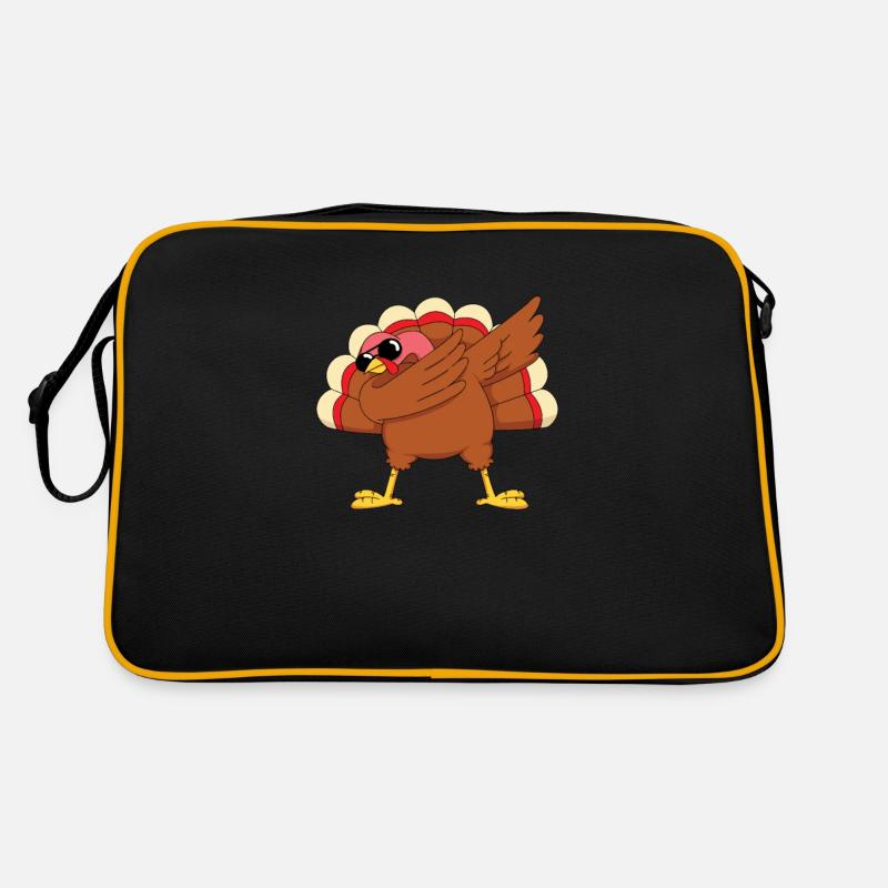 Erntedank Dabbing Truthahn Retro Tasche