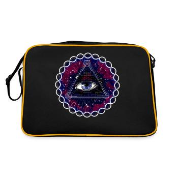 DMT Psychédélique Géométrie Sacrée - Sac Retro - noir/or - Dos