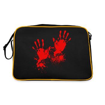 Bloody hands Bloody hands blood - Retro Bag - black/gold - Back