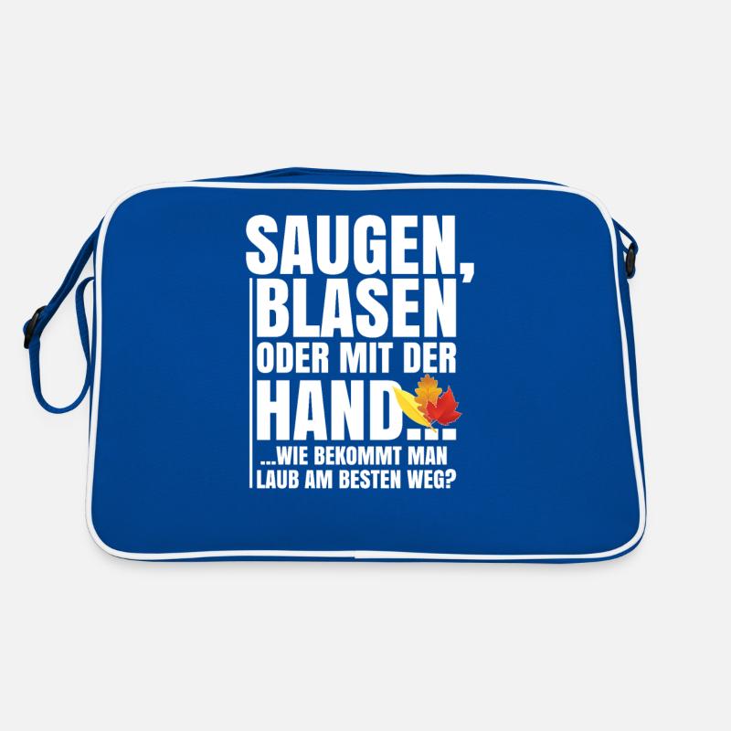 Saugen, Blasen oder mit der Hand Retro Tasche