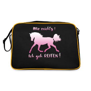 That's enough for me, I go riding horses saying funny - Retro Bag - black/gold - Back