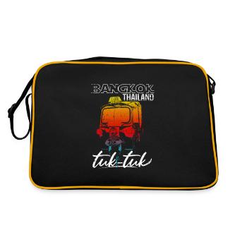 Bangkok Thaïlande Tuk Tuk - Sac Retro - noir/or - Dos