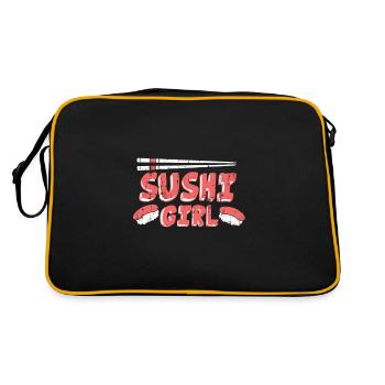 Sushi Girl - Retro Tasche - Schwarz/Gold - Hinten
