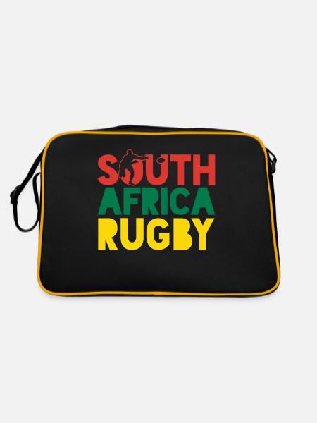 Rugby Afrique du Sud - Sac Retro - noir/or - Dos