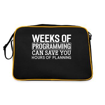 Programmer Weeks Of Programming - Retro Bag - black/gold - Back