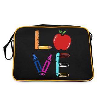 Teacher - Retro Bag - black/gold - Back