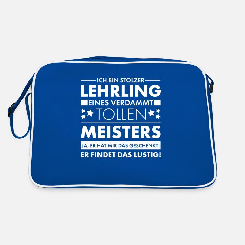 Lustiger Ich bin stolzer Lehrling Spruch Retro Tasche