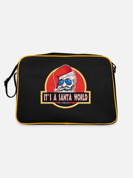 Ugly Christmas Santa Claus Santa Claus - Retro Bag - black/gold - Back