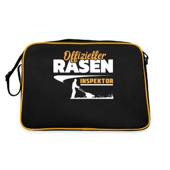 Offizieller Rasen Inspektor - Retro Tasche - Schwarz/Gold - Hinten