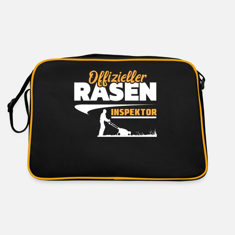 Offizieller Rasen Inspektor - Retro Tasche - Schwarz/Gold
