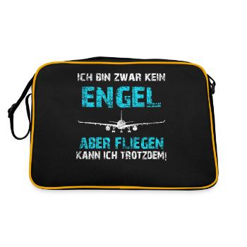 Pilot Fliegen - Retro Tasche - Schwarz/Gold - Hinten