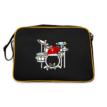 Tambour batteur De Noël Cadeau - Sac Retro - noir/or - Dos