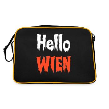 Hellowien - Hello Vienna - Conception amusante d'Halloween - Sac Retro - noir/or - Dos