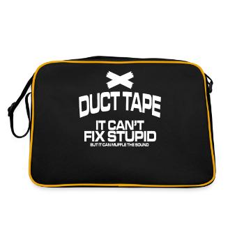 Duct Duct Duck Tape Sarcasm Joke Gifts - Sac Retro - noir/or - Dos