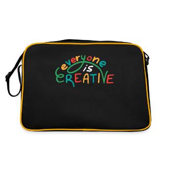 Kunstlehrer Grafiker Kreative Kunst Alle - Retro Tasche - Schwarz/Gold - Hinten