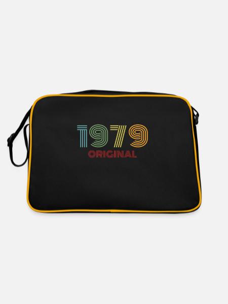 1979 Original Vintage Vintage '79 Birthday 70's - Retro Bag - black/gold - Back