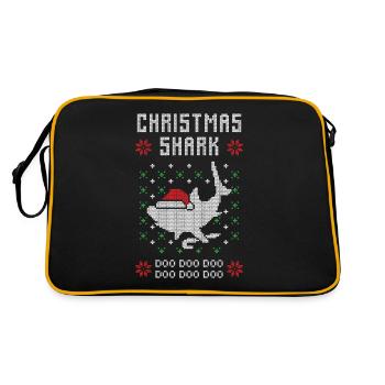 Requin de Noël moche Noël - Sac Retro - noir/or - Dos