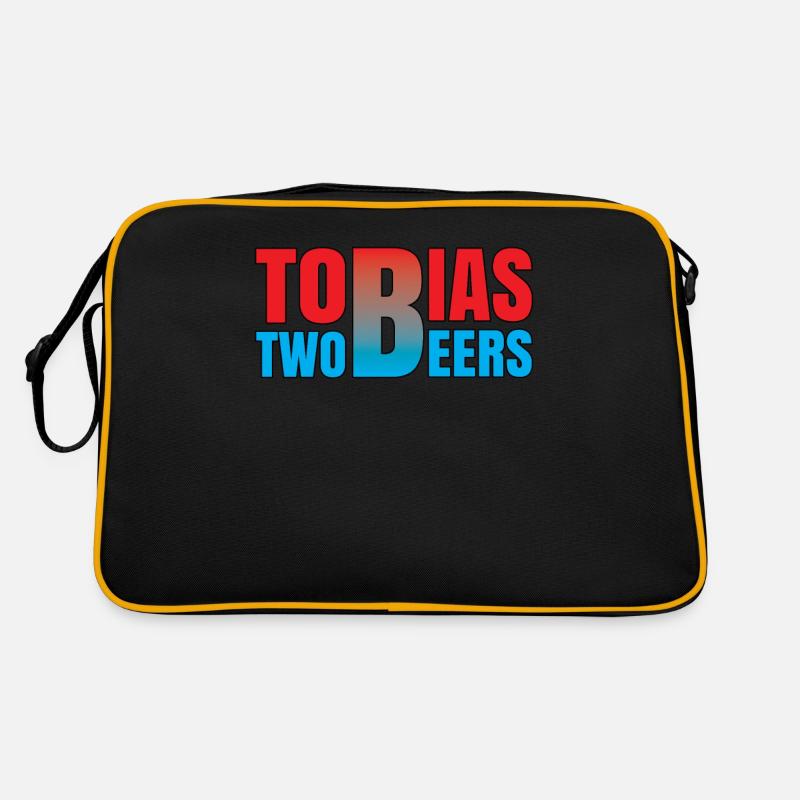 TwoBeers - Retro Tasche - Schwarz/Gold