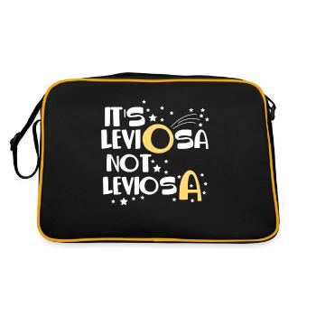 LeviOsa nicht leviosA Zauberspruch Magier - Retro Tasche - Schwarz/Gold - Hinten