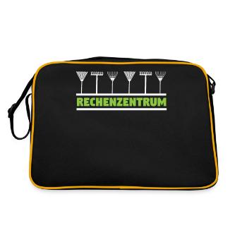Rechenzentrum - Retro Tasche - Schwarz/Gold - Hinten