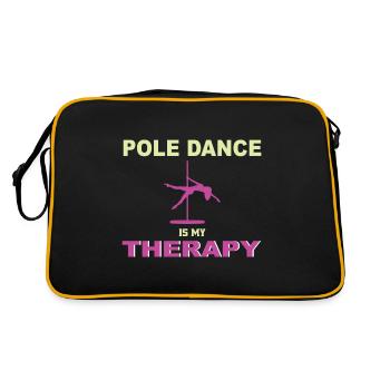 Pole dance pole dance pole dance dancer hobby - Retro Bag - black/gold - Back