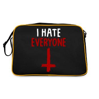 Hate Cross T-Shirt Satanism Devil Sinner 666 - Retro Bag - black/gold - Back