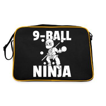 Ninja Billard Snooker Pool Spieler - Retro Tasche - Schwarz/Gold - Hinten