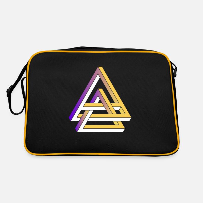Géométrie Triangles Cadeau Illusion Géométrique Sac Retro