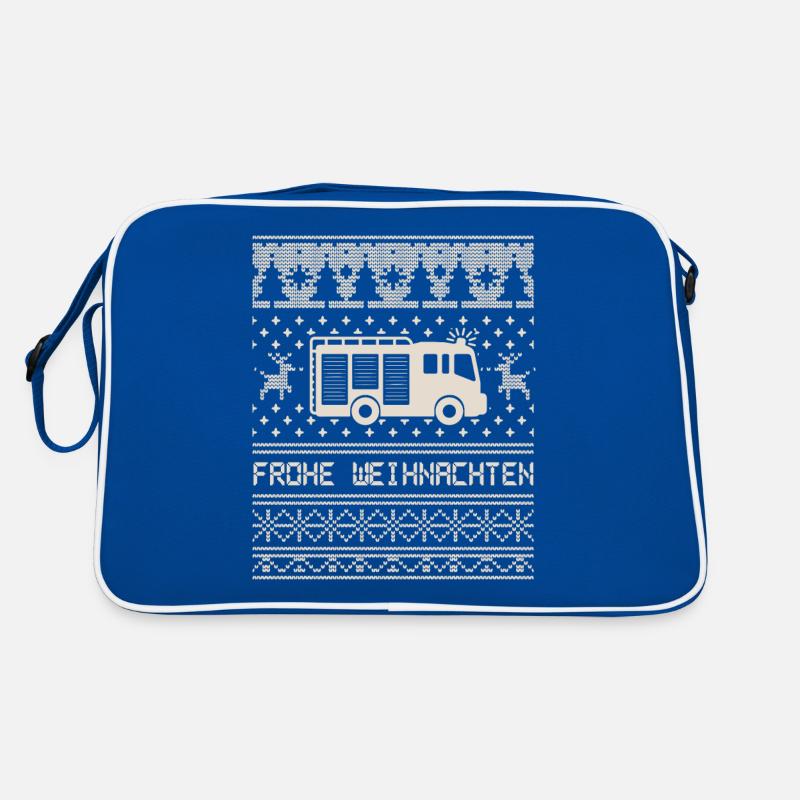 Feuerwehr Brandbekämpfung Geschenk · Weihnachten Retro Tasche
